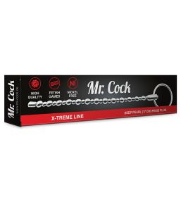 Mr Cock Extreme Line Deep Pearl flexible Penisplug Silver 45mm