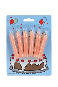 6 bougies zizi pour anniversaire libertin.