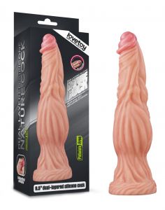 Love Toy - Dildo with Veins 24.5 cm - Nude