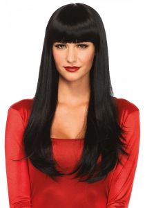 Perruque black Bangin' long straight wig